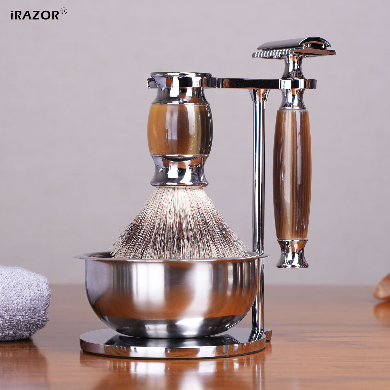 Men'S Grooming Barbershop - iRAZOR Set Pencukur Pria Mewah DE,