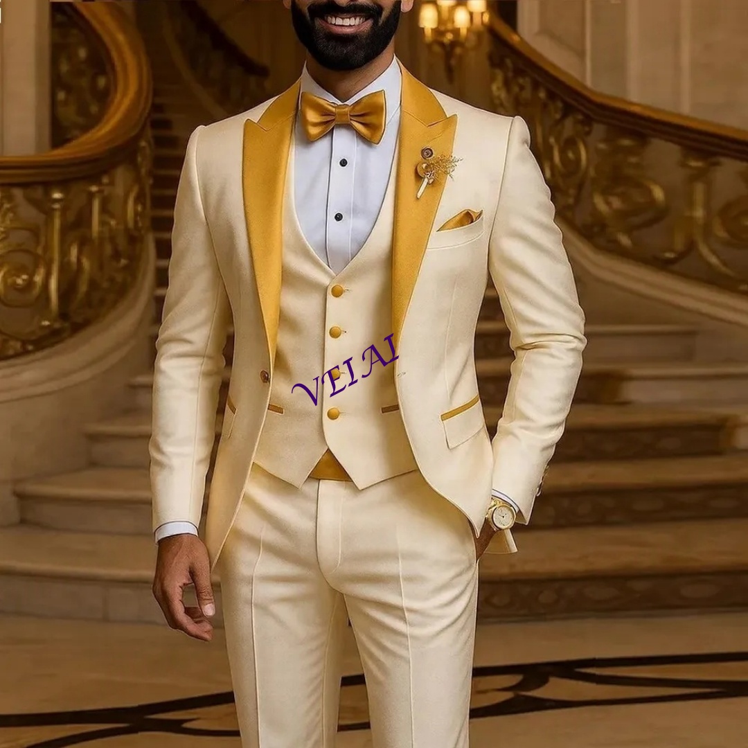 Jas Pria Formal Warna Ivory de - Men Grooming Outfit ulasan dan harga