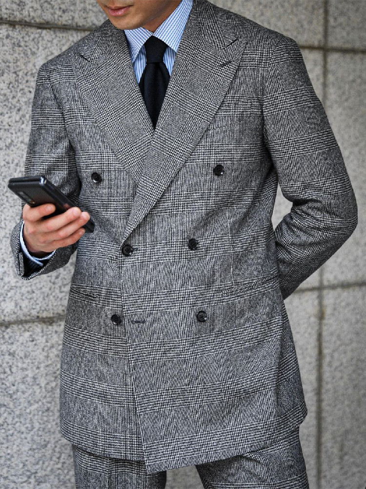 Setelan Pria Kotak-kotak Bisni - Men Grooming Outfit ulasan dan harga